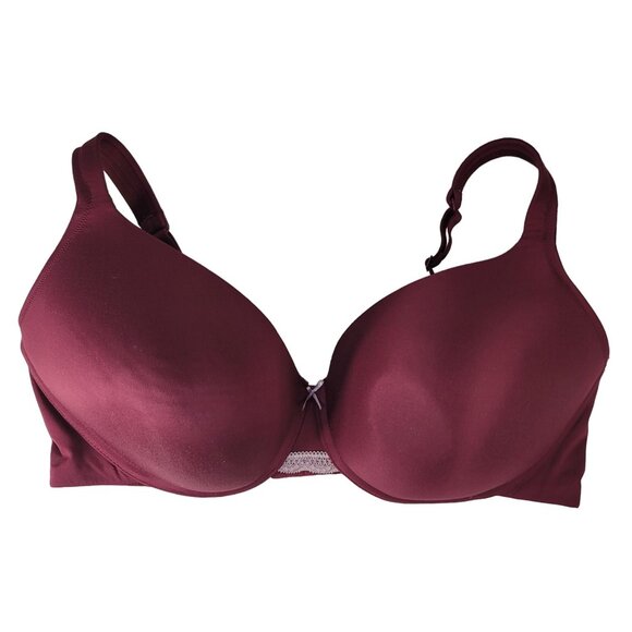 Cacique Lightly Lined Full Coverage No Wire Bra Red 44DDD 44F Seamless Adjust - Picture 1 of 11